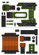ocuklar iin hazr model Tren maketi ablonu, paper craft model